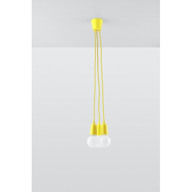 Lampa wisząca DIEGO 3 żółta - 3