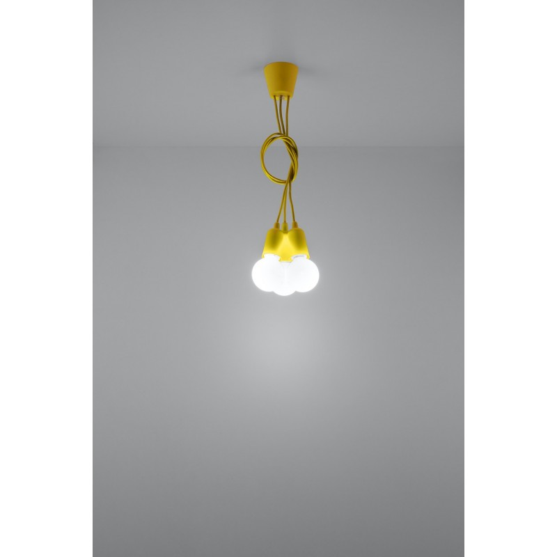 Lampa wisząca DIEGO 3 żółta