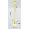 Lampa wisząca DIEGO 3 żółta