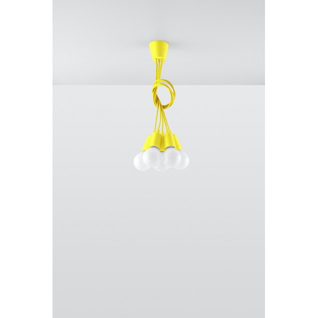Lampa wisząca DIEGO 5 żółta - 2