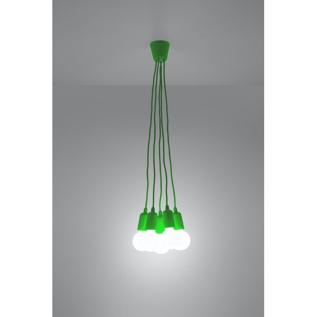 Lampa wisząca DIEGO 5 zielony - 5