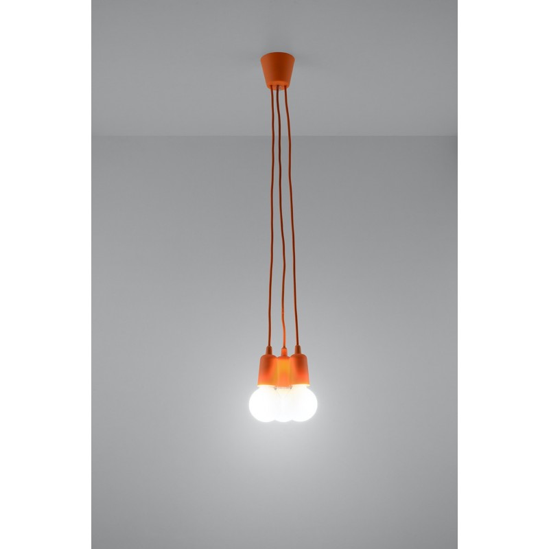 Lampa wisząca DIEGO 3 pomarańczowy