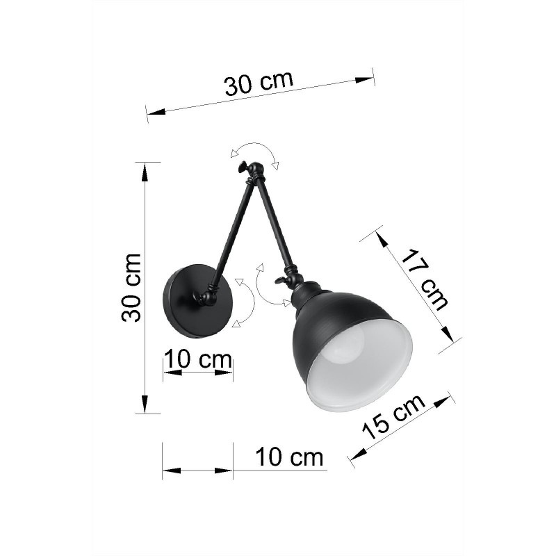 kinkiet STARK KLOSZ czarny