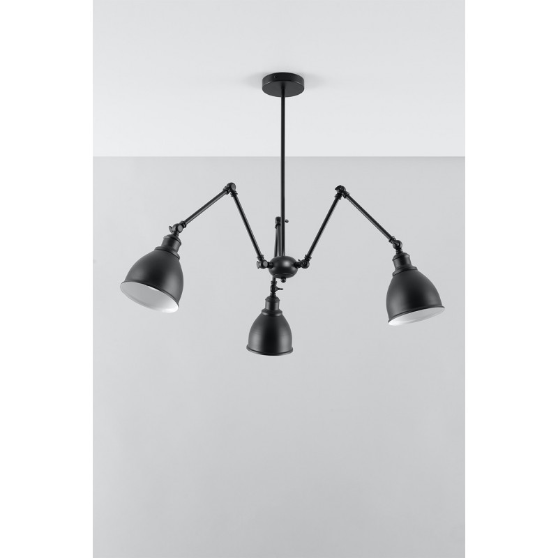 Żyrandol STARK KLOSZ 3 czarny