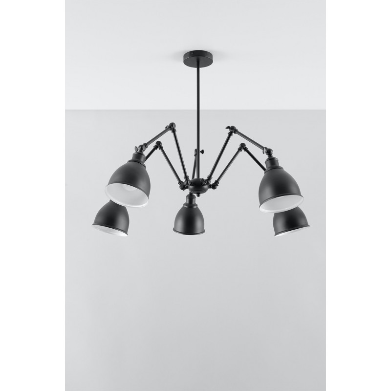 Żyrandol STARK KLOSZ 5 czarny