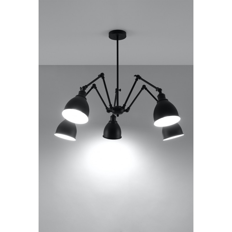 Żyrandol STARK KLOSZ 5 czarny