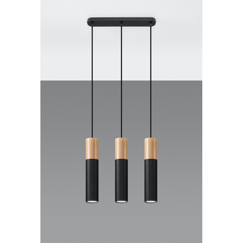 Lampa wisząca PABLO 3L czarna