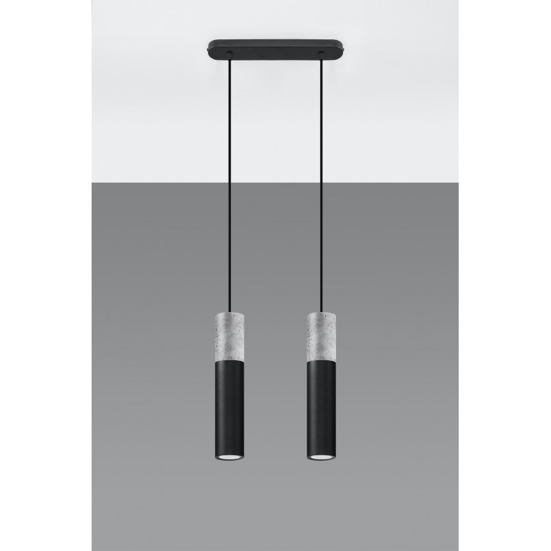 Lampa wisząca BORGIO 2 czarny