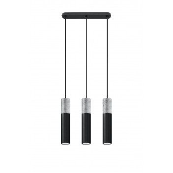 Lampa wisząca BORGIO 3 czarny