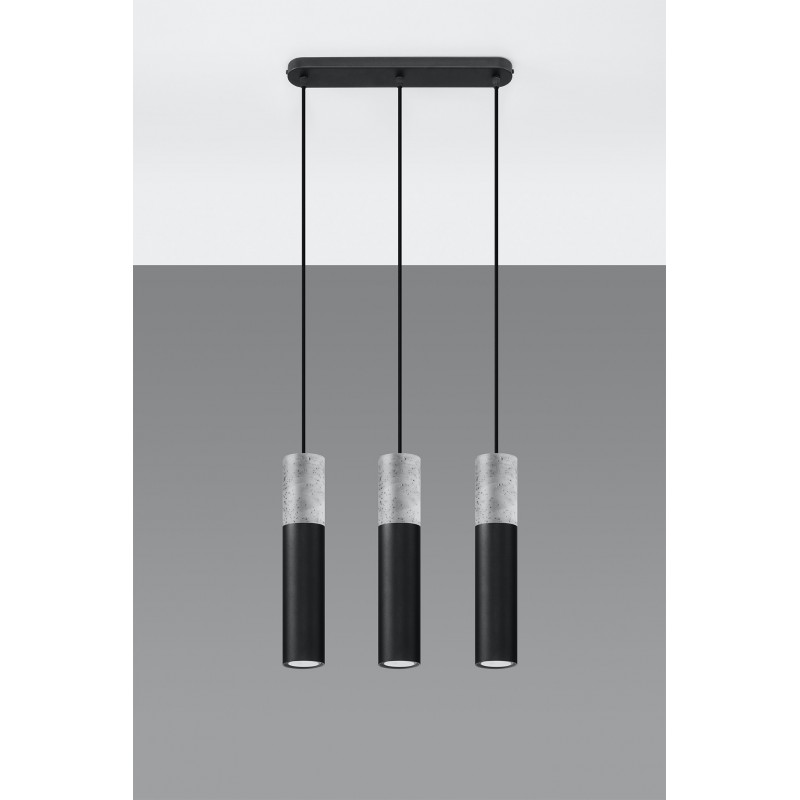 Lampa wisząca BORGIO 3 czarny