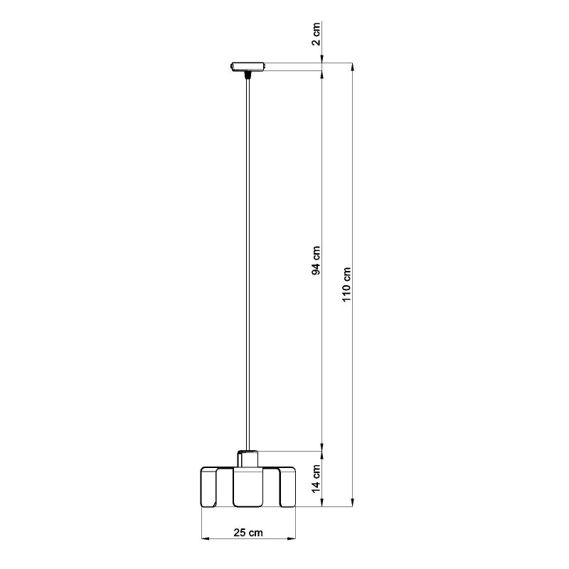 Lampa wisząca TULIP czarny