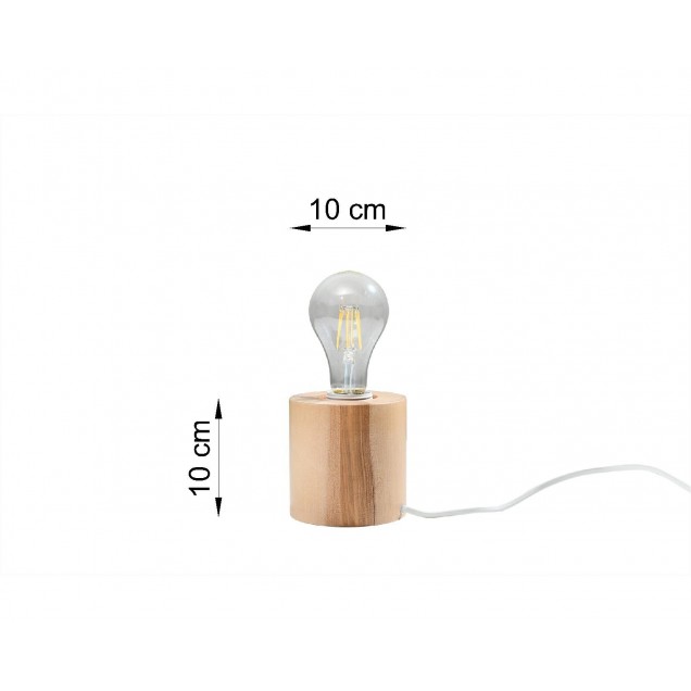 Lampa biurkowa SALGADO naturalne drewno - 2