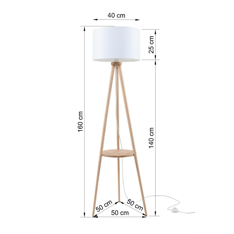 Lampa stojąca AUSTIN 1 [z półką]