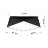 Plafon HEXA 45 czarny