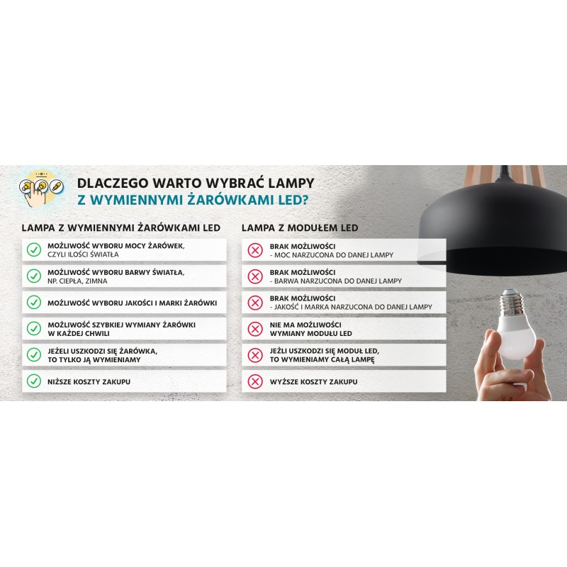 Plafon HEXA 45 czarny