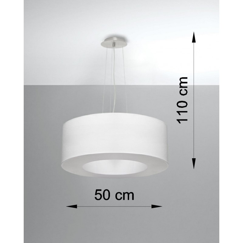 Żyrandol SATURNO 50 biały