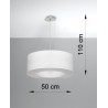 Żyrandol SATURNO 50 biały