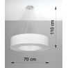 Żyrandol SATURNO 70 biały