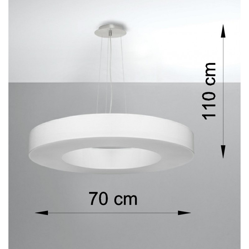 Żyrandol SATURNO SLIM 70 biały