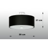 Plafon SKALA 30 czarny