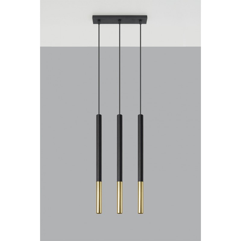 Lampa wisząca MOZAICA 3L czarny/złoto