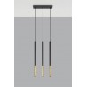 Lampa wisząca MOZAICA 3L czarny/złoto