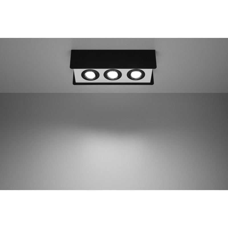 Plafon STEREO 3 Czarny