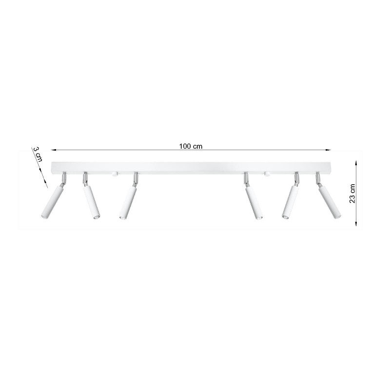 Plafon EYETECH 6 biały