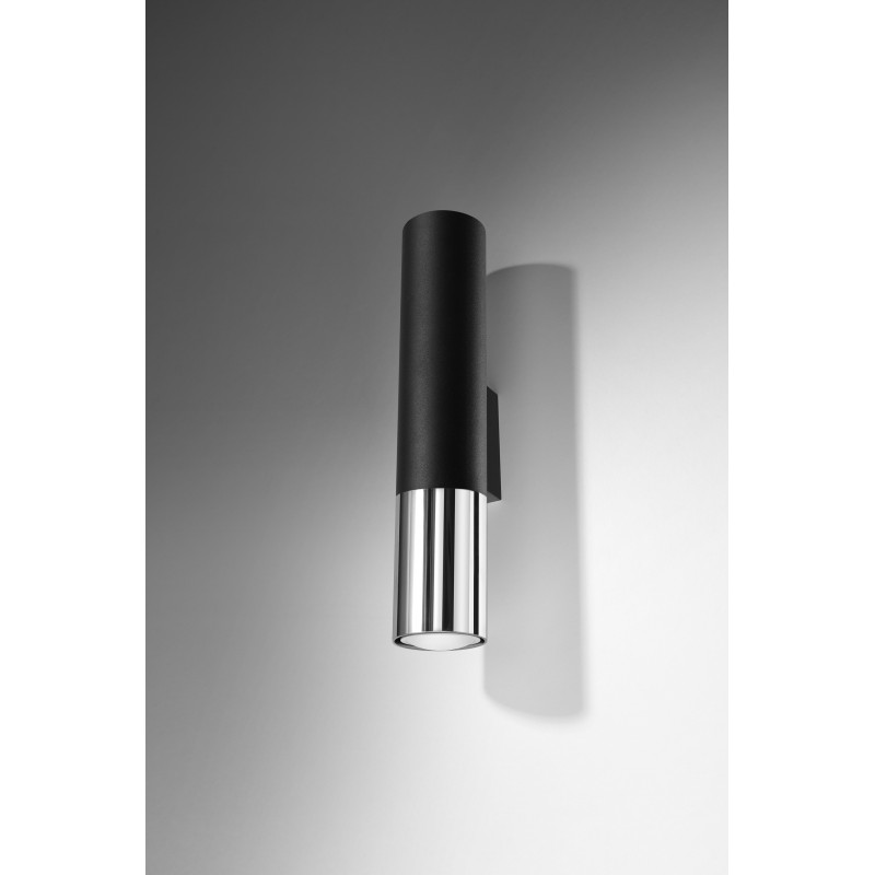 Kinkiet LOOPEZ czarny/chrom