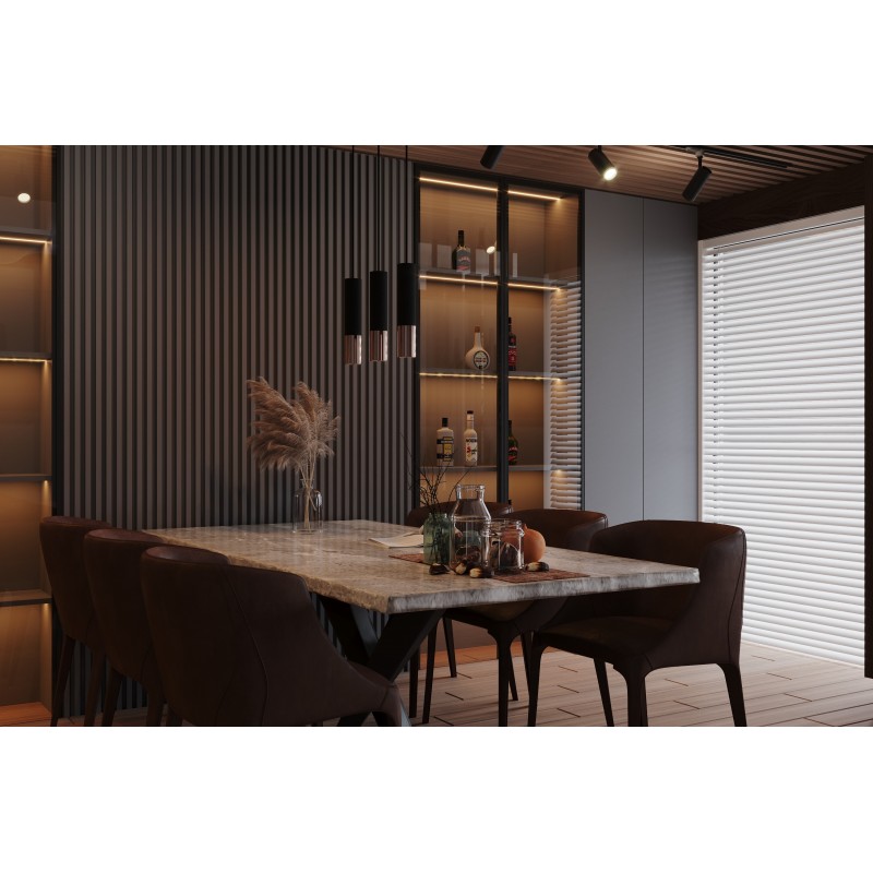 Lampa wisząca LOOPEZ 3L czarny/chrom