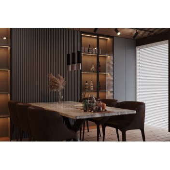 Plafon LOOPEZ czarny/złoty