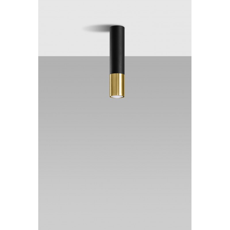 Plafon LOOPEZ czarny/złoty