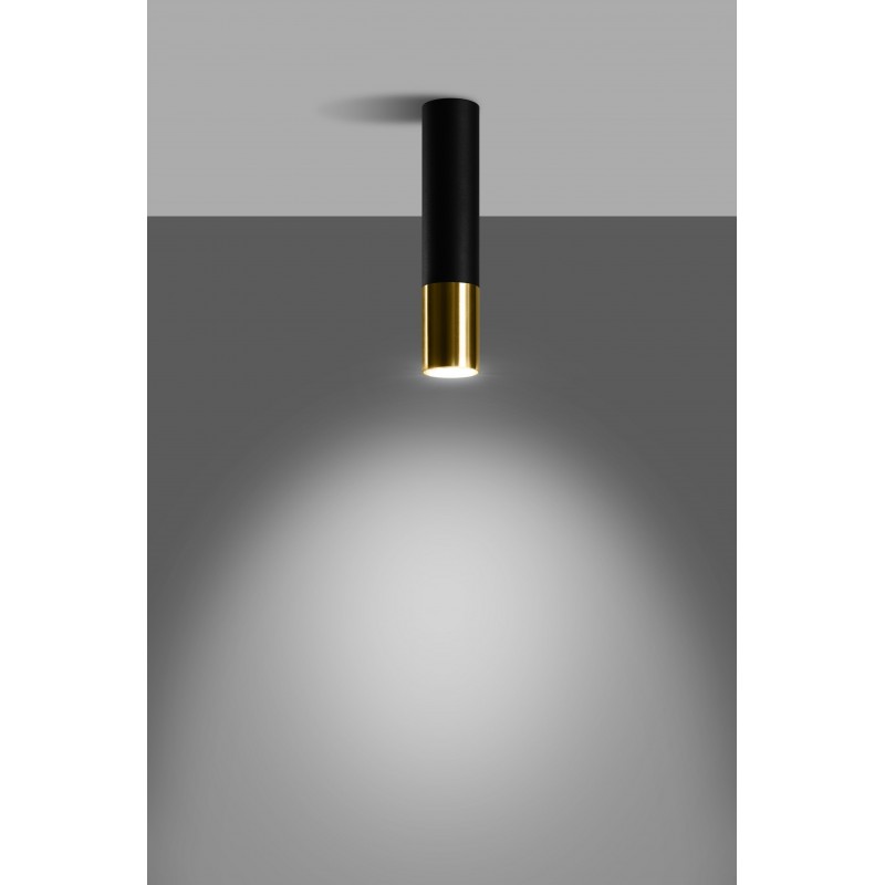 Plafon LOOPEZ czarny/złoty