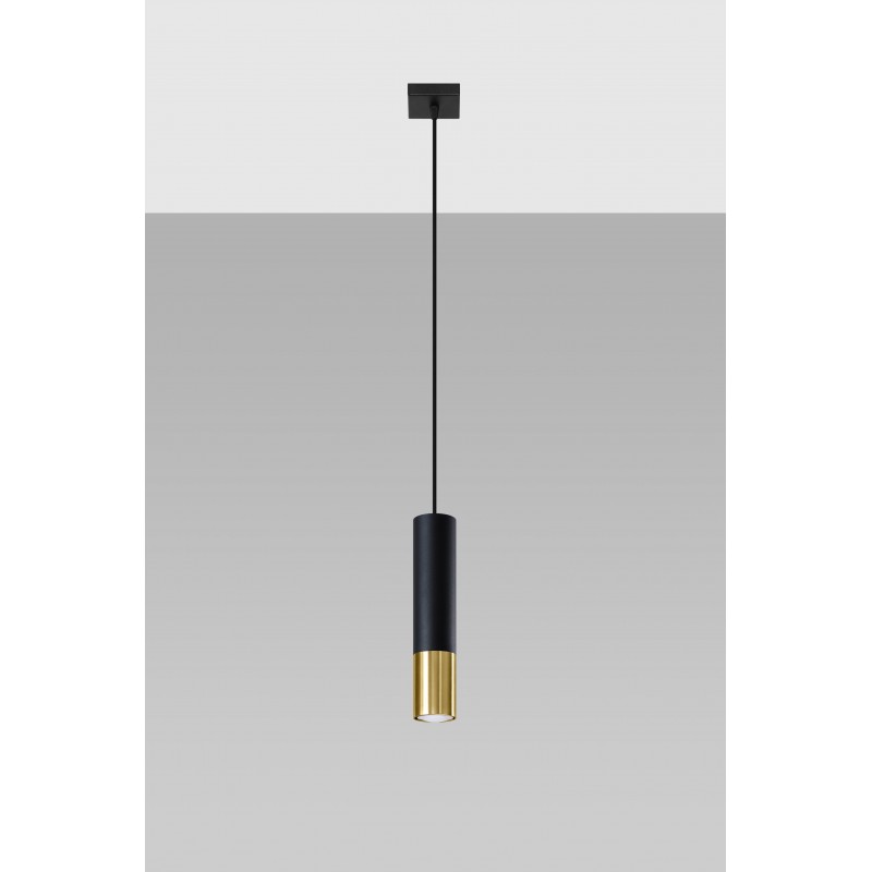 Lampa wisząca LOOPEZ 1 czarny/złoty