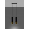 Lampa wisząca LOOPEZ 2 czarny/złoty