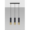 Lampa wisząca LOOPEZ 3L czarny/złoty