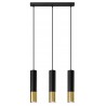 Lampa wisząca LOOPEZ 3L czarny/złoty