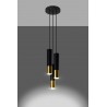 Lampa wisząca LOOPEZ 3P czarny/złoty