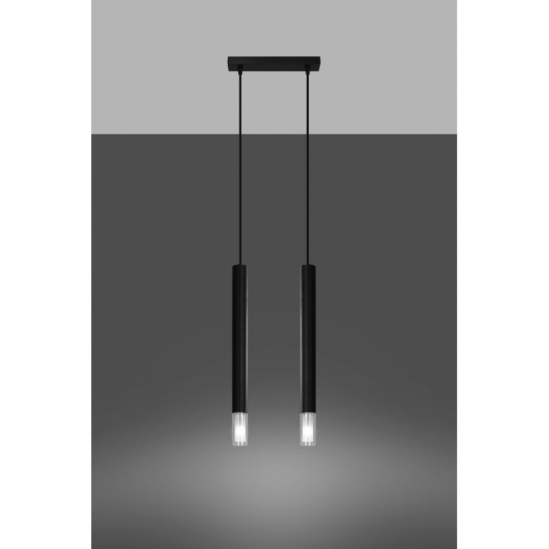 Lampa wisząca WEZYR 2 czarna