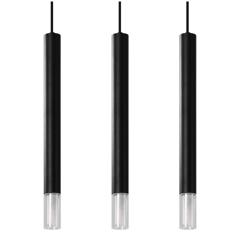 Lampa wisząca WEZYR 3 czarna