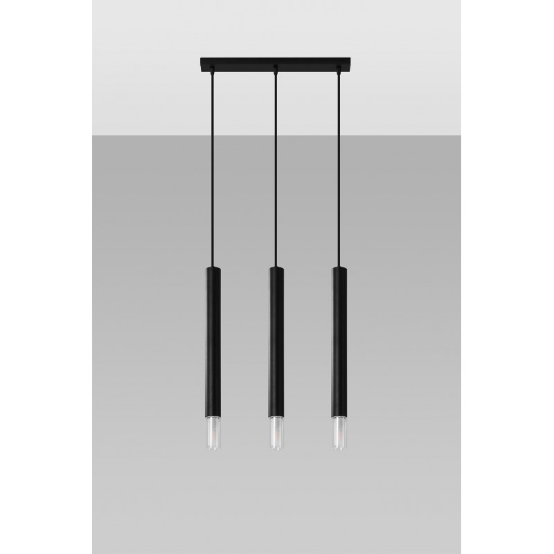 Lampa wisząca WEZYR 3 czarna
