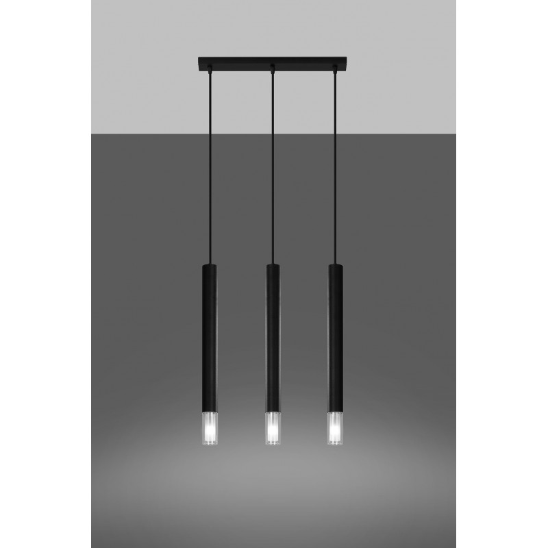 Lampa wisząca WEZYR 3 czarna