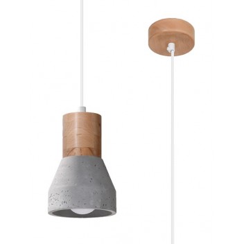 Lampa wisząca QUBIC szara