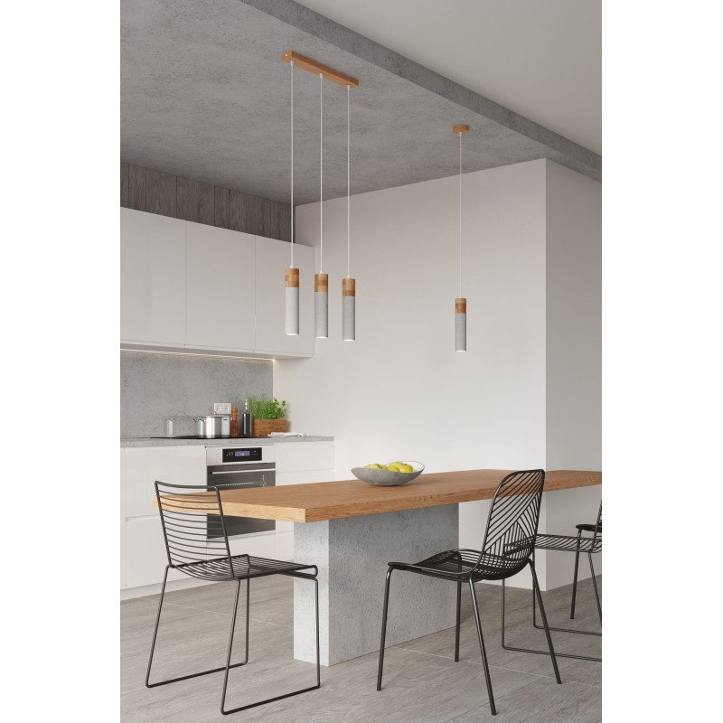 Lampa Wisząca ZANE 2 szara