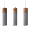 Lampa Wisząca ZANE 3 szara