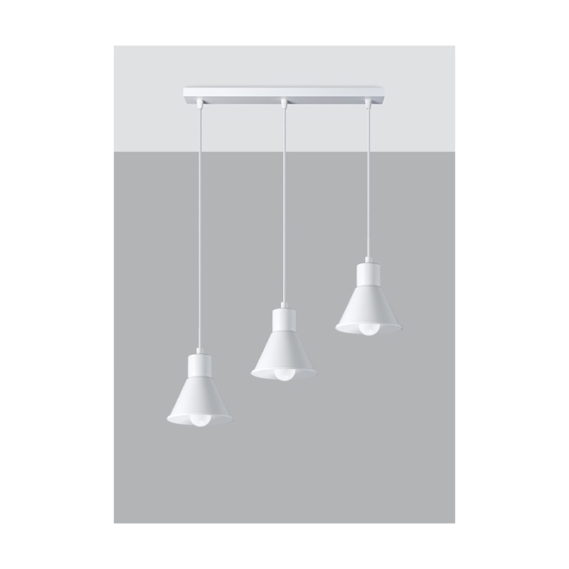 Lampa wisząca TALEJA 3 biała [E27]