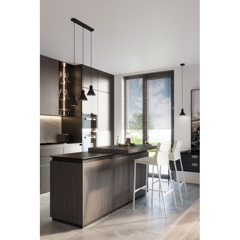 Lampa wisząca TAZILA 3 czarna [AR111]