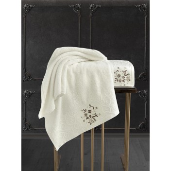 Ręcznik bawełniany frotte VIOLA/1358/cream 50x90+70x140 kpl.