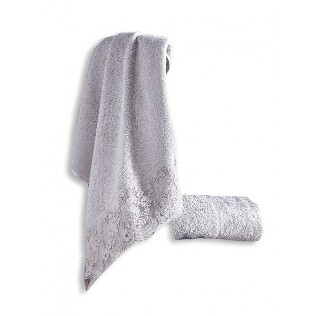 Ręcznik bawełniany frotte ELINDA/1826/beige 50x90+70x140 kpl. - 1