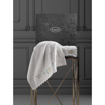Ręcznik bawełniany frotte AMORA/3420/beige 50x90+70x140 kpl.